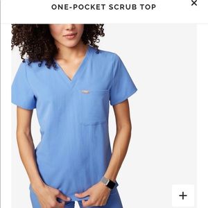 Figs Ceil Blue Catarina One Pocket Scrub Top